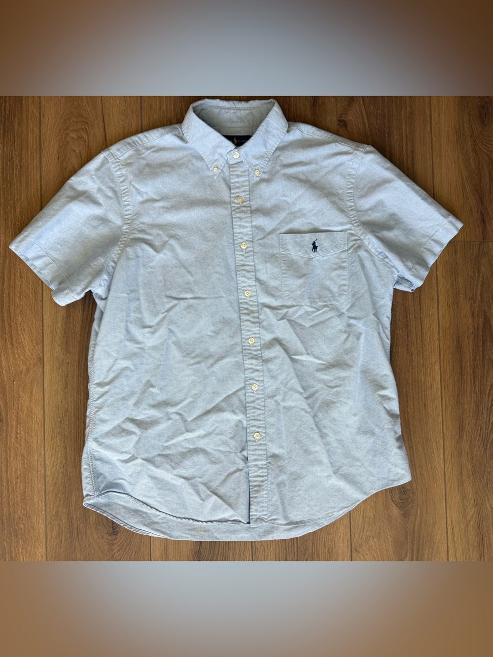 Polo Ralph Lauren Denim Chambray Shirt Men’s Short Sleeve Button Down XL